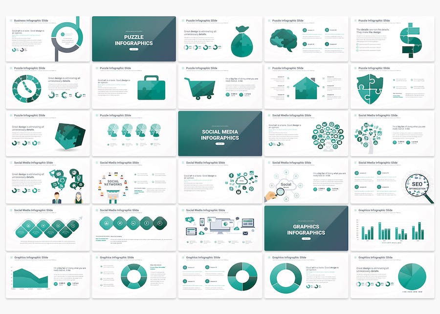 欧美多功能PPT图形模板 - 顶尖PPT