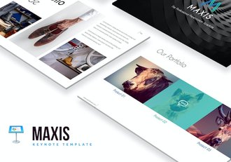 现代简约风格设计师作品集展示Keynote模板 - 顶尖PPT