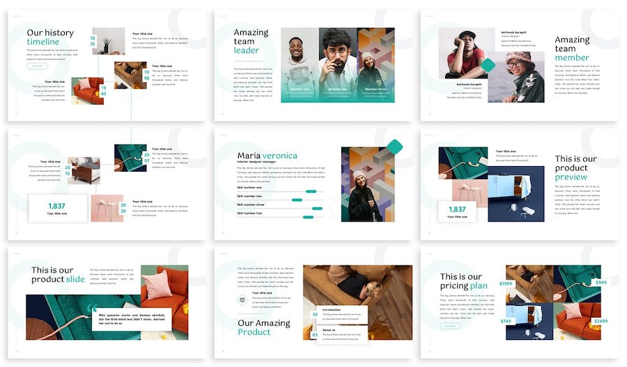 家具室内设计装修方案展示Keynote模板 - 顶尖PPT