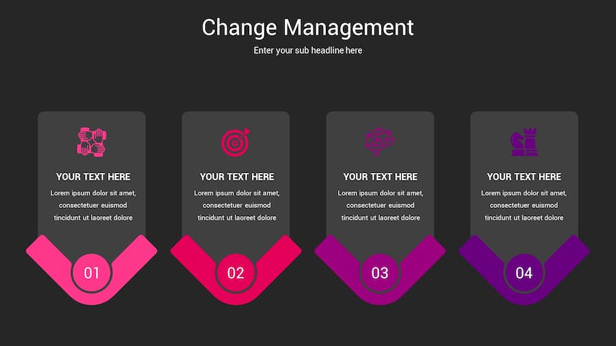 变更管理深色主题Keynote模板 - 顶尖PPT