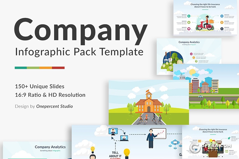 157页欧美高端卡通商务人物图形设计keynote模板 - 顶尖PPT