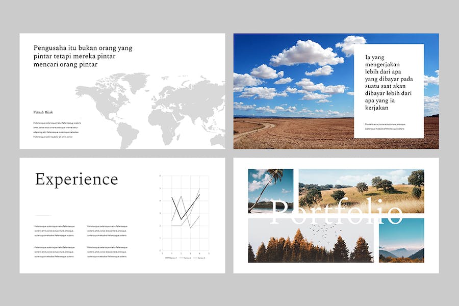 极简风个人作品集展示PPT模板 - 顶尖PPT