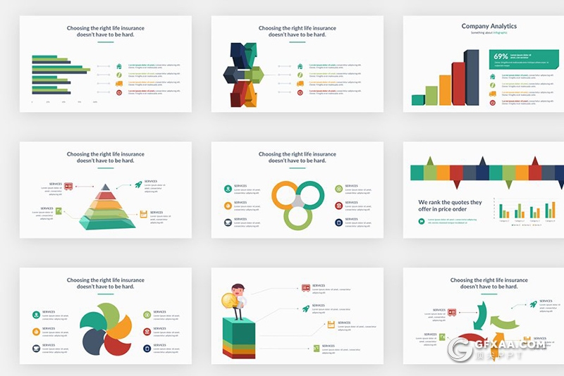 206页国外高端商务通用PPT模板卡通人物图形设计PPT 7种配色 - 顶尖PPT
