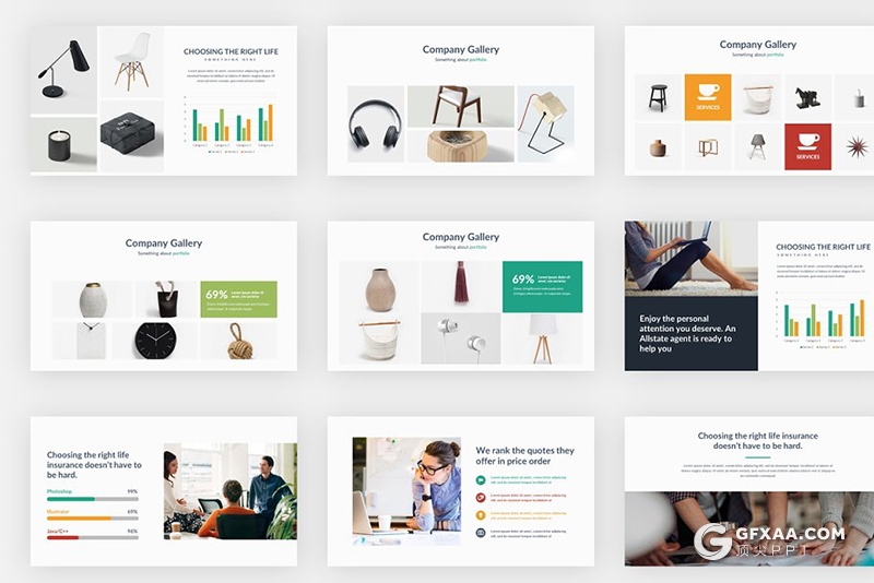 206页国外高端商务通用PPT模板卡通人物图形设计PPT 7种配色 - 顶尖PPT