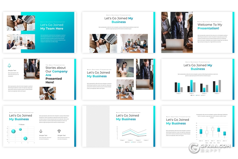 31页国外简约商务风格ppt模板 - 顶尖PPT