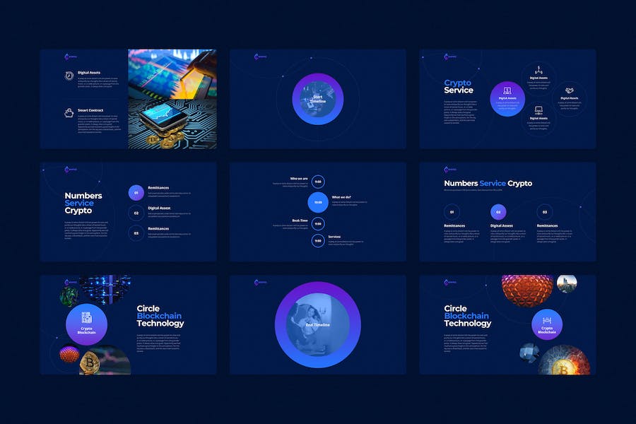 网络科技数字加密技术行业PPT模板 - 顶尖PPT