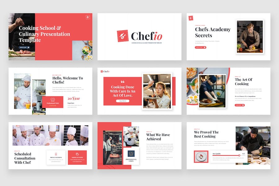 烹饪学校宣传介绍keynote模板 - 顶尖PPT