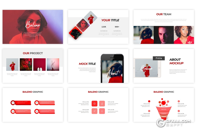 30页扁平化国外商务多用途keynote模板 5种主题配色 - 顶尖PPT