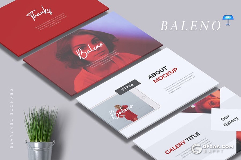 30页扁平化国外商务多用途keynote模板 5种主题配色 - 顶尖PPT