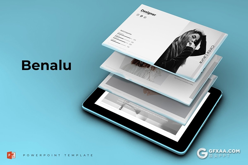 30页国外极简风格个人简历工作历程介绍ppt模板 - 顶尖PPT