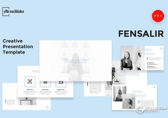 30页国外简约大气图片展示类PPT模板 - 顶尖PPT