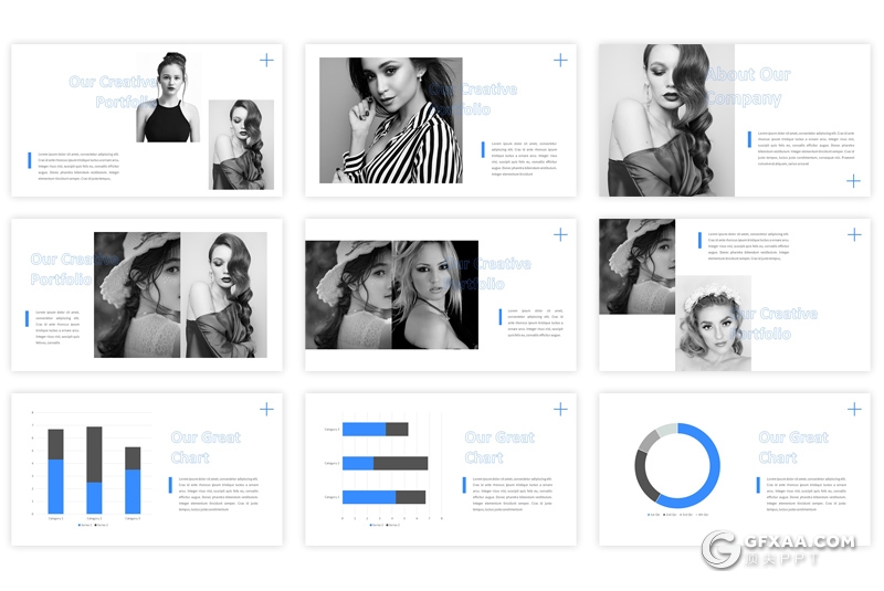 30页国外简约大气图片展示类PPT模板 - 顶尖PPT