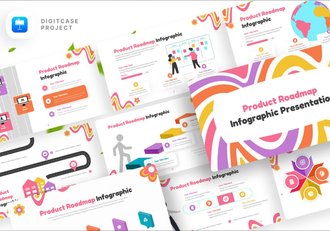 产品路线概念插画图形keynote模板 - 顶尖PPT