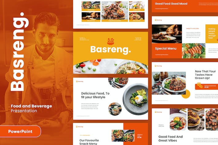 餐饮食品商业营销推广PPT模板 - 顶尖PPT