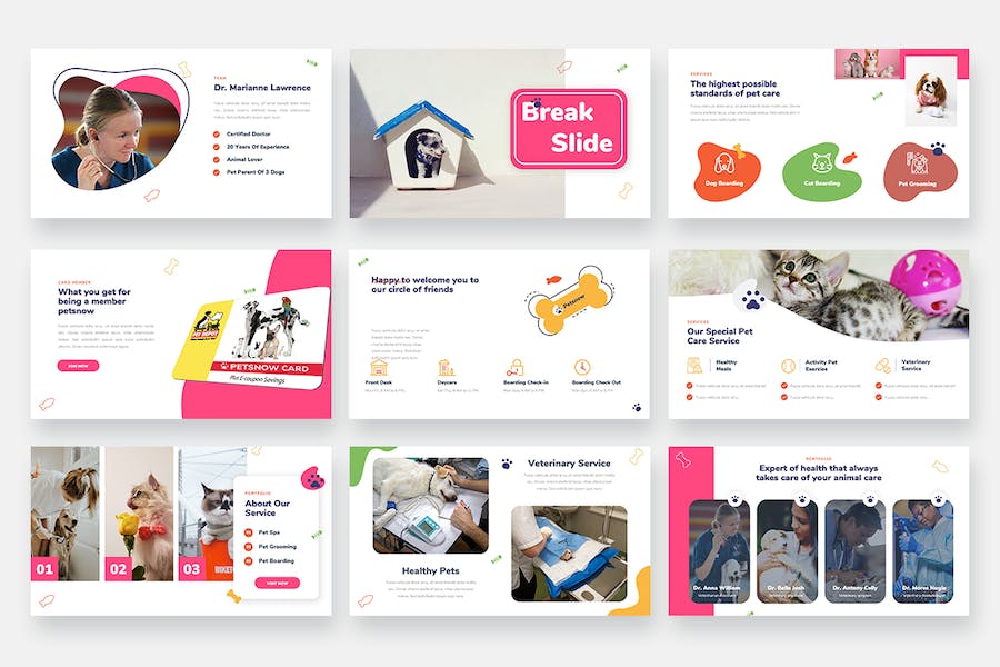 宠物护理宠物店keynote模板 - 顶尖PPT
