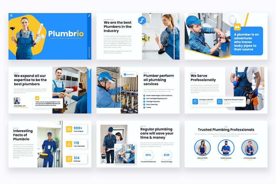 家政服务管道维修保养PPT模板 - 顶尖PPT