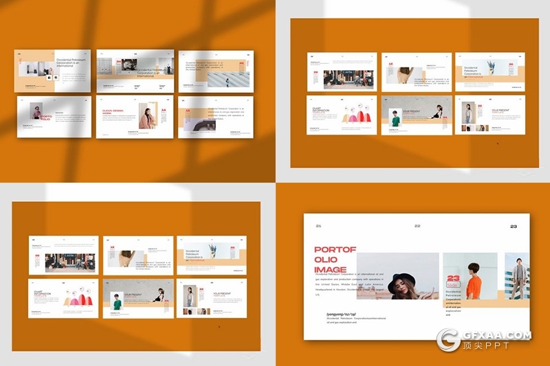 30页国外极简风格摄影图像展示PPT模板 - 顶尖PPT