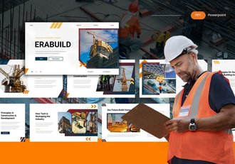 工程建筑施工PPT模板 - 顶尖PPT