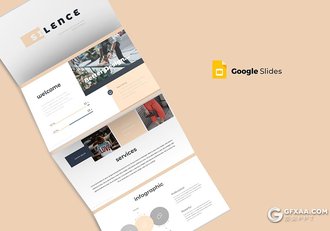 30页国外扁平化简约风格个人简历Google slides模板 5种主题配色 - 顶尖PPT