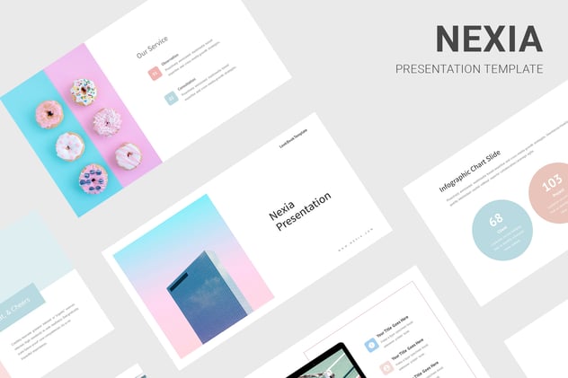 柔和色彩简约文艺欧式PPT模板 - 顶尖PPT