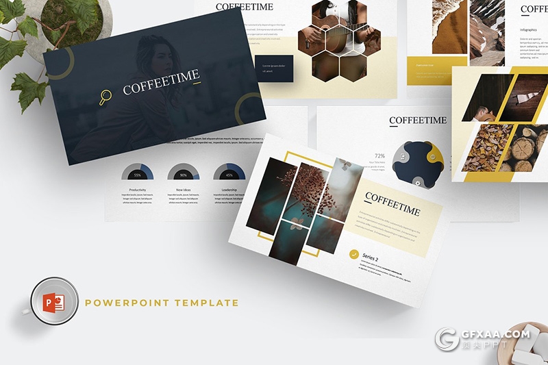 30页5种配色咖啡工艺介绍展示ppt模板 - 顶尖PPT
