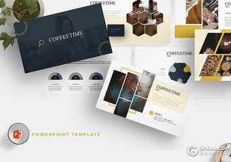 30页5种配色咖啡工艺介绍展示ppt模板 - 顶尖PPT