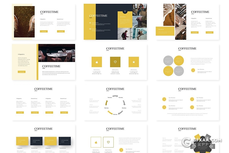 30页5种配色咖啡工艺介绍展示ppt模板 - 顶尖PPT