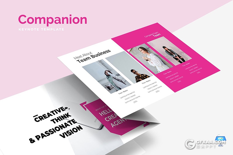 30页5种配色扁平化简约风格keynote模板 - 顶尖PPT