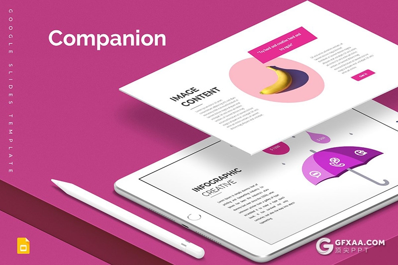 30页5种配色扁平化简约风格Google slides模板 - 顶尖PPT