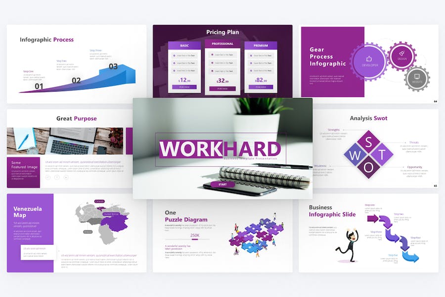 紫色商业计划企业合作营销策划PPT模板 - 顶尖PPT