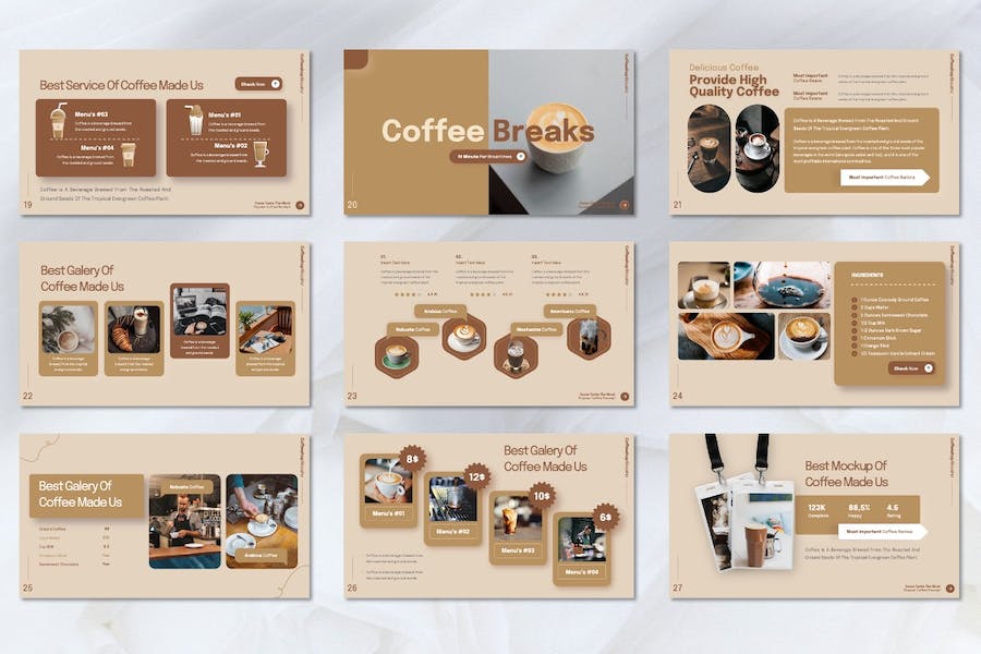 咖啡品牌行业竞品分析PPT模板 - 顶尖PPT