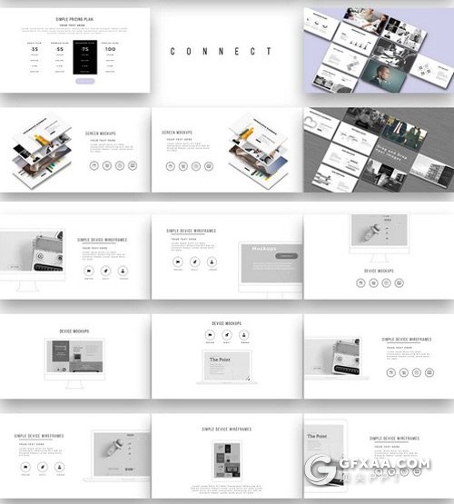 142页音乐公司唱片风格简约高端商务PPT模板 - 顶尖PPT