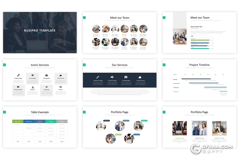 36页扁平化是企业商务工作总结汇报keynote模板 - 顶尖PPT
