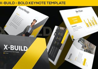 建筑施工项目设计展示方案Keynote模板 - 顶尖PPT