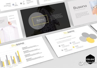 30页国外扁平化商务多用途Google slides模板 5种配色 - 顶尖PPT