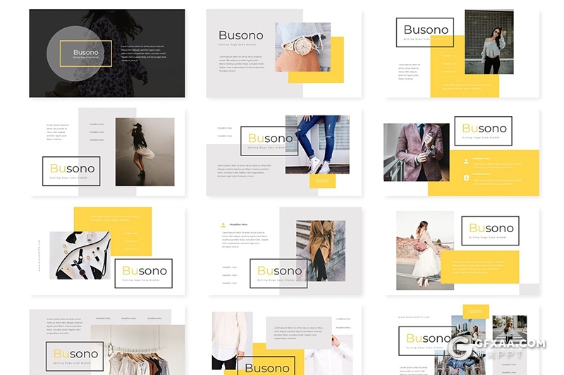 30页国外扁平化商务多用途ppt模板 5种配色 - 顶尖PPT