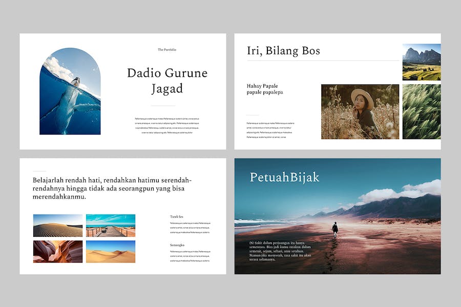 极简风个人作品集展示PPT模板 - 顶尖PPT