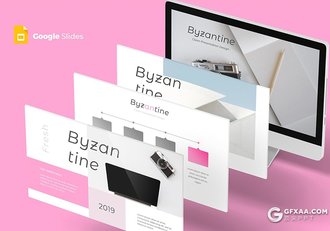 30页5种配色扁平化极简文艺风格Google slides模板 - 顶尖PPT