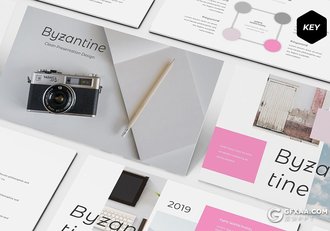 30页5种配色扁平化极简文艺风格keynote模板 - 顶尖PPT