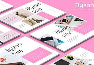 30页5种配色扁平化极简文艺风格ppt模板 - 顶尖PPT