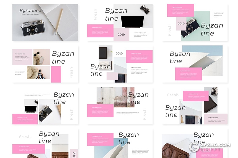 30页5种配色扁平化极简文艺风格ppt模板 - 顶尖PPT