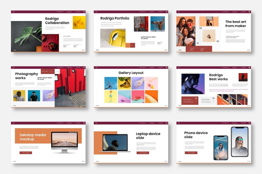 多彩创意商务企业品牌形象展示PPT模板 - 顶尖PPT