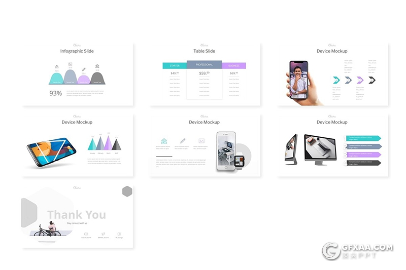31页5种配色国外商务风格年终总结ppt模板 - 顶尖PPT