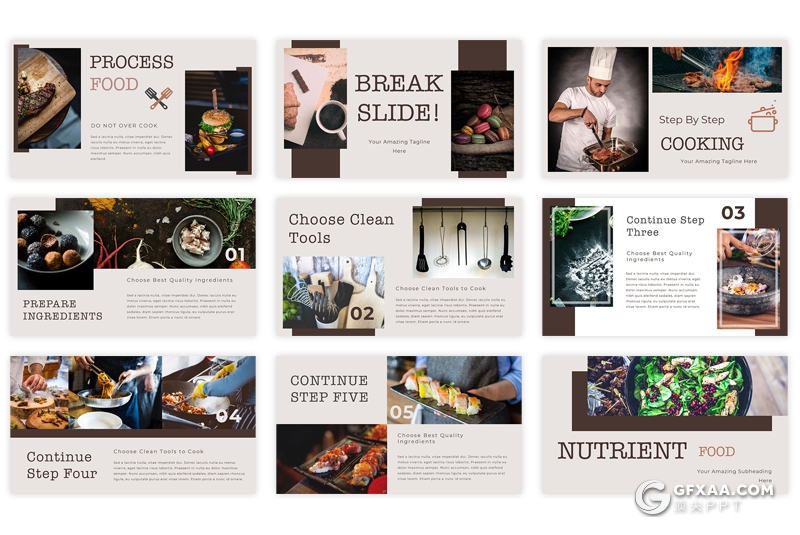 40页简约风格西式餐饮美食介绍展示PPT模板 - 顶尖PPT