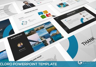 30页国外商务风格ppt模板多种色彩搭配设计 - 顶尖PPT