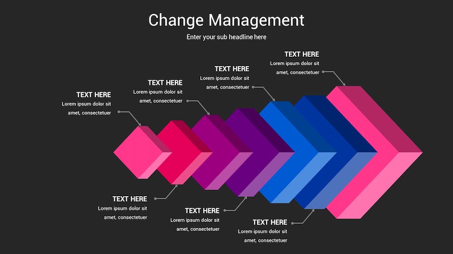 变更管理深色主题Keynote模板 - 顶尖PPT