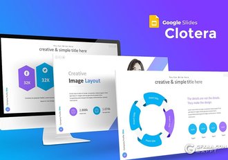 30页国外高端设计年终工作总结计划Google slides模板 5种主题配色 - 顶尖PPT