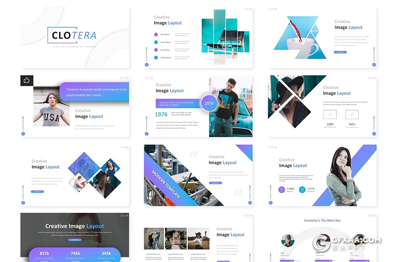30页国外高端设计年终工作总结计划ppt模板 5种主题配色 - 顶尖PPT