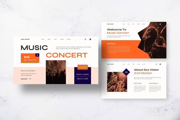 音乐会音乐主题keynote模板 - 顶尖PPT