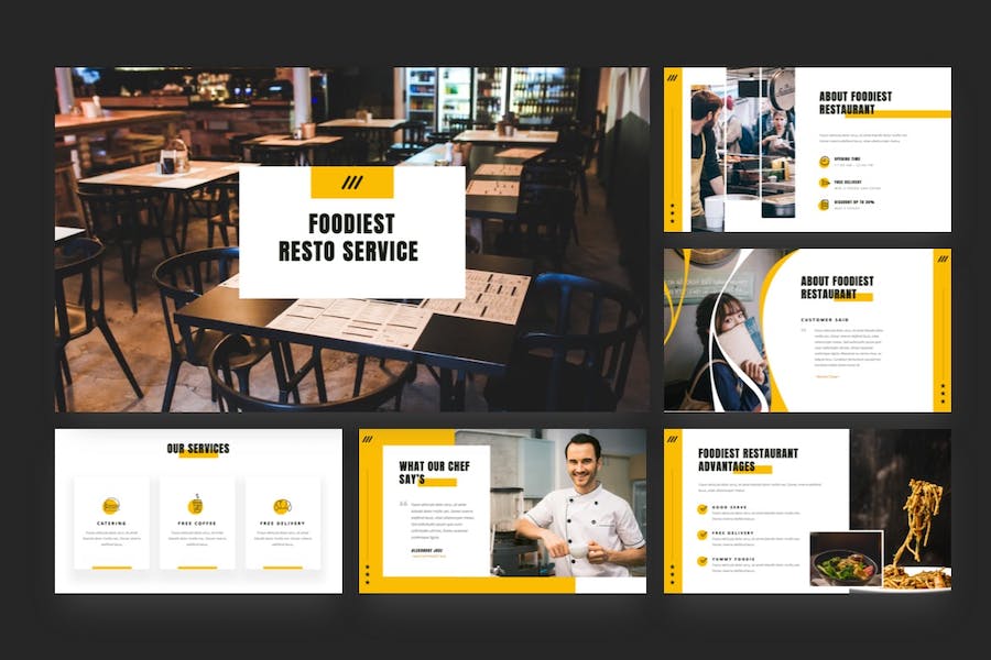 美味的食品和饮料keynote模板 - 顶尖PPT